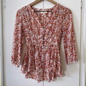 Amelie Floral Peplum Blouse